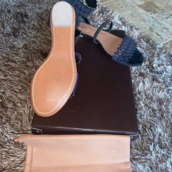 Alaia suede sandals blue | black 39.5 EU - Picture 1 of 3
